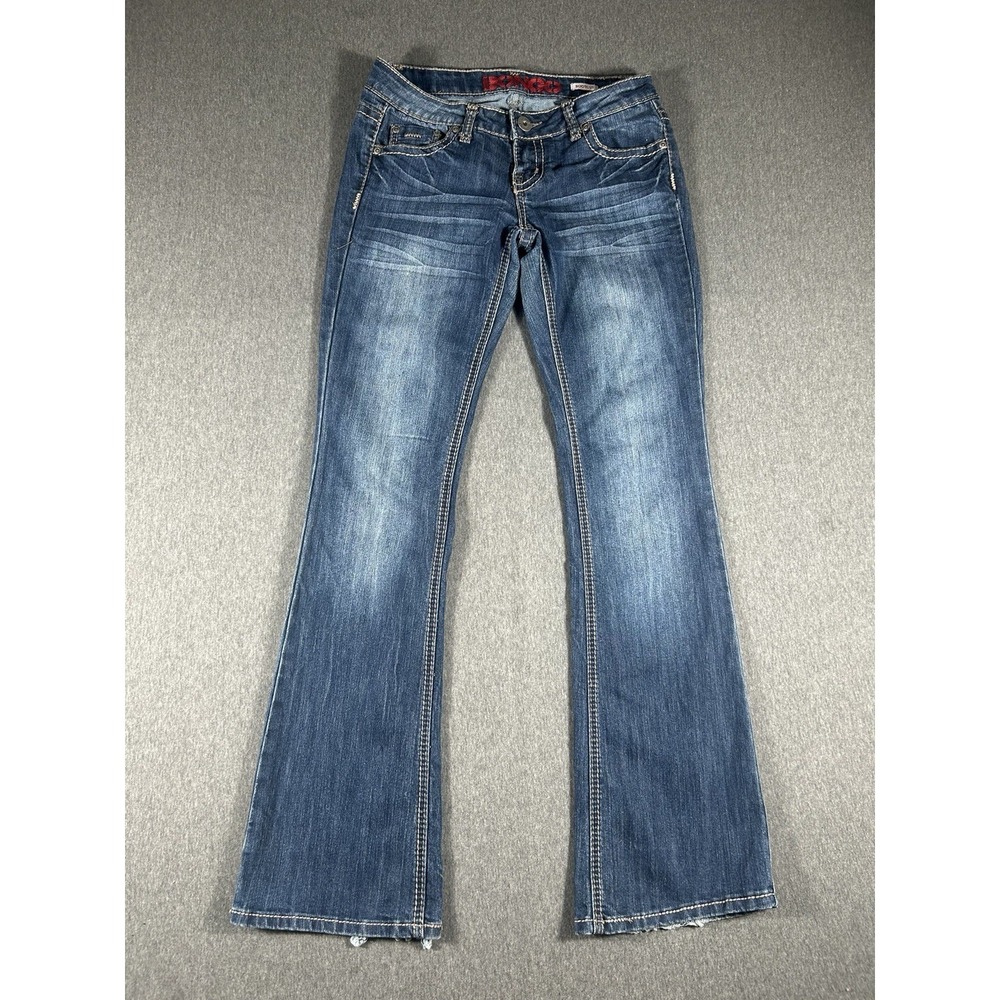 Bongo‎ Women's Low Rise Bootcut Jeans Size 5 with Contrast Stitching
